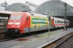 DB's Finest? DB 101 029 advertises for the German police in Karlsruhe Hbf on 29 September 2005.