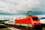 DB 101 039 pushes an IC out of Uelzen on 21 May 2004.