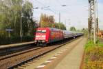 On 31 October 2013 DB 101 001 speeds through Recklinghausen Sd.