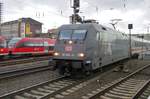 DB 101 004 quits Münster Hbf on 27 December 2016.