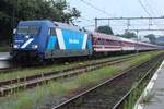 TCS has bought four DB locos class 101 for extra train haulage through Germany and one of them, 103004 (ex DB 101 033) enters Venlo with the return Sziget-II Express from Hungary, although the loco took the train from Passau to Venlo on 14 August 2024. 