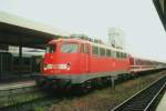 Scanned picture of one of five extra trains that called at Dortmund Hbd on 14 May 2007: 110 321 with Mller train.