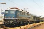 DB E10 121 stands at Rheine on 28 May 2005.