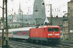 On 1 February 2001 DB 112 180 quits Köln Hbf.