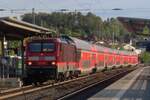 DB 114 006 stands in Hünfeld with an RE to Bebra on 23 September 2025.