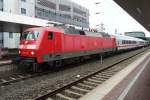 ICE replacement 120 113 with IC coaches to Essen at Duisburg Hbf on 3 July 2013.