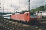 DB 120 102 gest prepared at Koblenz Hbf for an Interregio service on 23 July 1998.