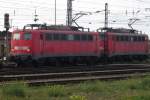 On Sunday 20 September 2015 DB 140 843 runs round at Grosskorbetha.