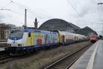 Advertiser 146-02 declares her love for Lüneburg at Bremen Hbf on 27 April 2016.