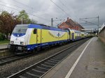 On 28 April 2016 Metronom ME 146-18 calls at Hamburg-Harburg.
