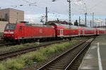 DB Regio 146 105 enters Hannover Hbf on 20 September 2016.