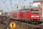 DB 146 259 leaves Köln Hbf on 20 January 2017.