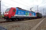 DB 146 017 stands in Dresden-Altstadt on 8 April 2017.