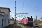 DB 146 016 enters Pirna on 7 April 2018. 