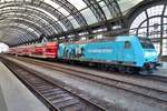 DB 146 013 stands in Dresden Hbf on 8 April 2018. 