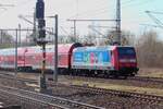 DB Regio 146 017 pushes S-2 to Meissen out of Pirna on 7 April 2018.
