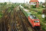 Scanned pciture of 152 002 entering Halle (Saale) Gbf on 27 May 2007.

