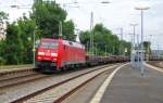 Steel slabs train with 152 103 passes Remagen on 19 September 2014.