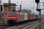 DB 152 010 passes Rosenheim on 3 April 2017.