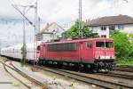 155 167 with chalk train at Osnabrck Obf (high level Hbf; there also is a low level -Ubf) on 16 May 2012.