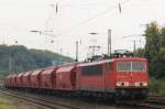 Cereals train headed by 155 241 passes through Kln West on 21 May 2005.