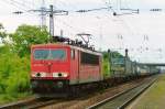 DB 155 256 speeds through Graben-Neudorf on 28 May 2007.