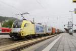 BoxXpress ES 64 U2-003 waits at Treuchtlingen on 22 May 2009.