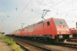 185 230 stands with 185 016 and coal train in Grosskorbetha on 31 May 2010.