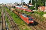 DB 185 014 enters Halle (saale) Hbf on 27 May 2007.