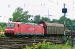 On 26 May 2007 185 004 passes the DGEG-Museum of Darmstadt-Kranichstein, where this photo was shot. 