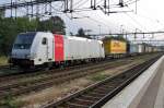 RailPool 185 679 passes Hallsberg on 11 September 2015.