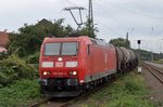 On 16 September 2016 DB 185 049 speeds through Oberhausen Osterfeld Süd.