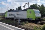 Captrain 185 532 runs round in Krefeld Hbf on 16 September 2016.