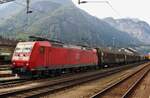 On 15 September 2011 DB Cargo 185 113 prepares to depart from Erstfeld on to the Gotthard Line and therefore she will receive assistance in the guise of a banking locomotive.
