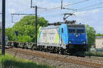 TCA Rail (Terminal Container Athus) 186 235 Bombardier Traxx with the Container shuttle from Antwerpen to Athus.