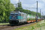 Lineas 186 255 Bombardier Traxx with the BASF Ludwigshafen to BASF Antwerpen shuttle. 22-05-2025