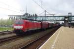 Bit of a nasty shot of 189 078 with steel train, passing Boxtel on 24 May 2013 and photographed against the light. 