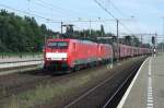 On 9 August 2013 189 073 with coal train passes through Boxtel due to engineering worls between Emmerich and Oberhausen -thereby taking out of action the Betuwe-Route until 1 September.

