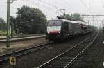 CobelFret automotive train headed by 189 288 speeds through Blerick on a grey morning of 31 August 2013.