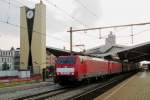 DB 189 078 with coal train passing Tilburg on 29 August 2013.