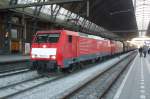 DB 189 027 with coal train at Amsterdam Central sttaion on 28 September 2013. The canopy makes photography rather tricky due to the uneven sunlight. The train also took me by surprise...

