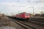 Still without Dutch front: 189 021 enters Oberhausen Osterfeld Sd on 7 January 2014.