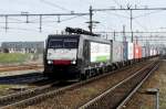 On 14 February 2014 RurTalBahn 189 285 passed through Breda. The EGS on the stickers means  European Gateway Service  and is a cooperation between RTB and the Rotterdam European Container Terminal.

