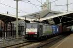 RurTalBahn/European gateway Services 189 103 speeds through Tilburg on 14 February 2014.