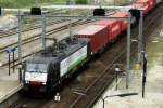 RurTalBahn/EGS 189 285 speeds through Breda on 4 April 2014 toward Kijfhoek.