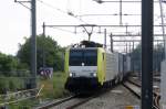 MRCE/Dispolok-Canary (as these locos in this paint are dubbed in the Netherlands by 'our' fraternity-  189 203 (without the Italian, FS-obliged lipstick) hauls an intermodal into Breda on 21 May 2014.