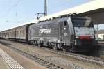 Captrain 189 108 waits at Basel badischer Bahnhof on 5 June 2014.