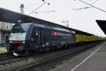 MRCE/SBB Cargo International 189 112 halts in Kaldenkirchen on 29 Augustus 2014.