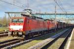 DB 189 042 hauls a coal train through Boxtel on 6 December 2014.