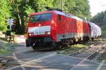 The FLaBaKa to Beverwijk with 189 081 passes the German-Dutch border at Venlo on 29 August 2015.